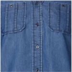 Generic Women's Denim Solid Long Sleeves Top (Blue) - Image 2