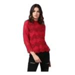 Maroon Cotton Top for Women