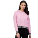 Pink Fleece Long Sleeve Sweatshirt