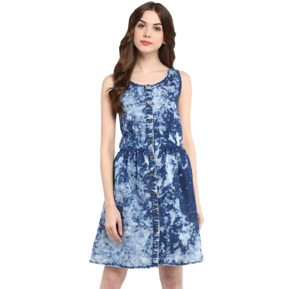 Blue Denim Tie Dye Dress