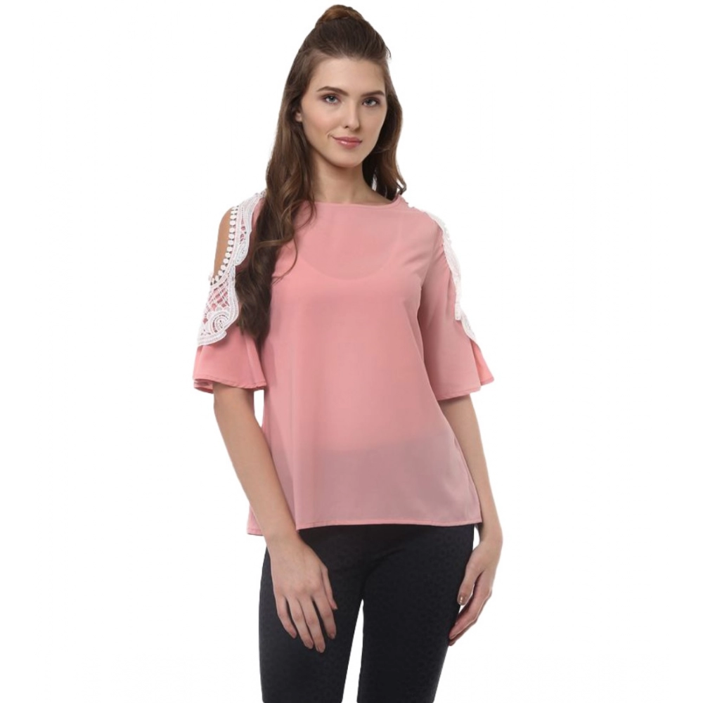 54041513231_c5242f46af_o_d-1000x1000-1.webp Generic Women's Polyester Lace Inserts Half Sleeve Top (Pink) - Image 1