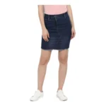 Blue Denim Stitching Skirt for Women