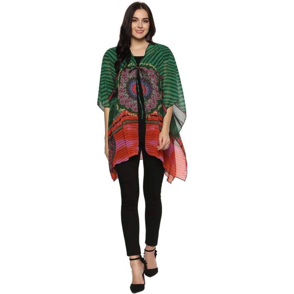 54041513446_3081f55978_o_d-1000x1000-1.webp Generic Women's Polyester Printed Kaftan Sleeve Shrug (Green - Multicolor) - Image 1