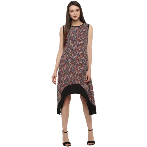 Multicolor Printed Knee Dress