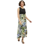 Multicolor Floral Rayon Dress for Women