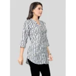 Women's White Crepe Top - Angle 2