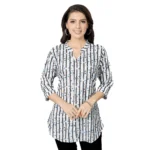 Women's White Crepe Top