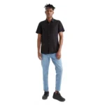 Black Cotton Blend Men's Shirt