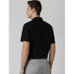 Mens Black Half-Sleeve Shirt - Angle 3