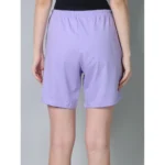 Women's Lavender Cotton Shorts - Angle 4