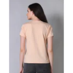 Womens Peach T-Shirt - Angle 4