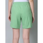 Women's Pista Green Shorts - Angle 4