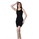 Generic Women's Cotton Blended Solid Stretchable Camisole (Black)