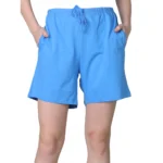 Light Blue Cotton Shorts