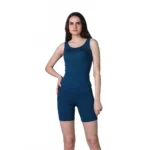 Generic Women's Cotton Blended Solid Stretchable Camisole (Blue)
