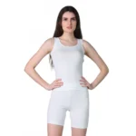 Generic Women's Cotton Blended Solid Stretchable Camisole (White)