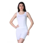 Generic Women's Cotton Blended Solid Stretchable Camisole (Off_White)