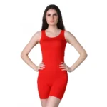 Generic Women's Cotton Blended Solid Stretchable Camisole (Red)