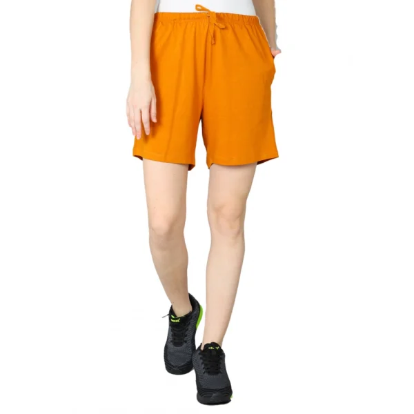 Women's Brown Cotton Shorts