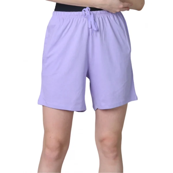 Women's Lavender Cotton Shorts