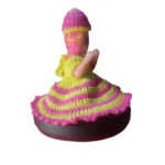 Pink and Yellow Laddu Gopal Tharad dress for idol size 0-6