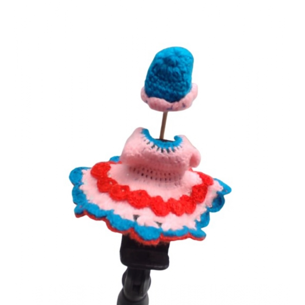 Baby Pink and Red Laddu Gopal Tharad dress for idol size 0-6