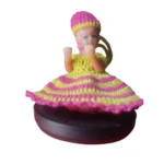 Generic Laddu Gopal Tharad Dress Size: 0 To 6 (Pink-Yellow) - Image 2