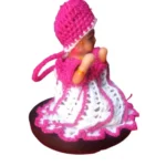 Generic Laddu Gopal Tharad Dress Size: 0 To 6 (Pink-White) - Image 3