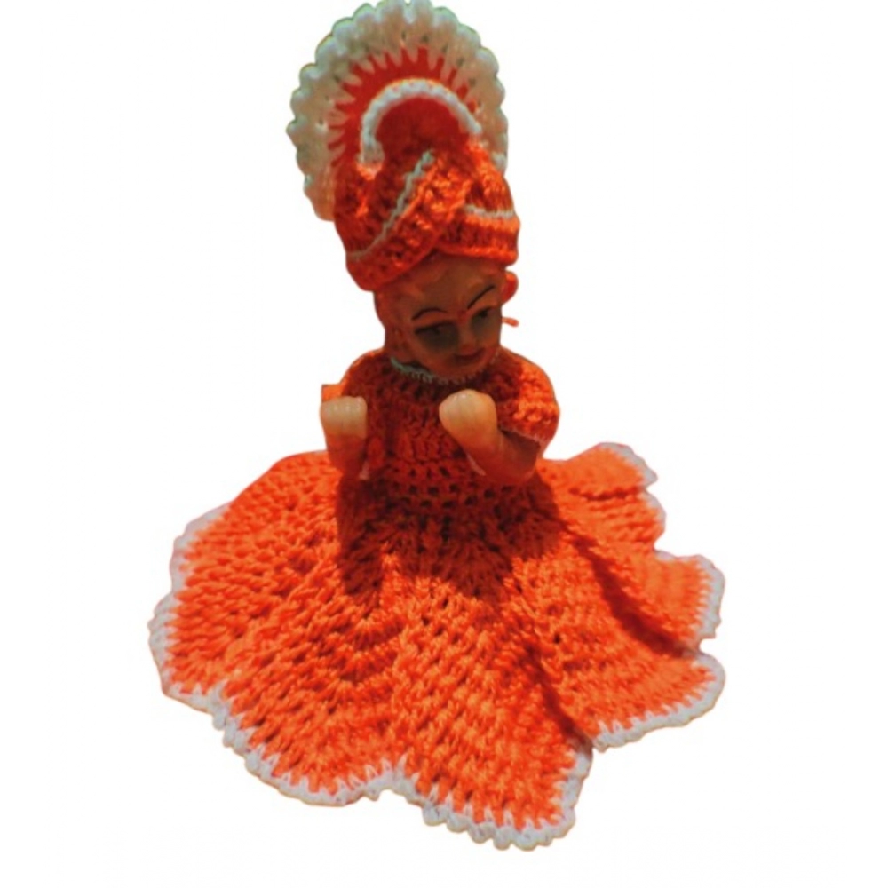 Orange Laddu Gopal Tharad dress for idol size 0-6