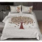 Generic Cotton Printed Queen Size Bedsheet With 2 Pillow Covers (White, 90x100 Inch)