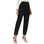 Women's Black Polyester Pants - Angle 5