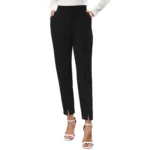 Women's Black Polyester Pants