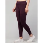 Women's Purple Ankle Tights - Angle 2