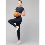 Women's Navy Tights - Angle 2