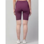 Women's Purple High-Rise Shorts - Angle 6