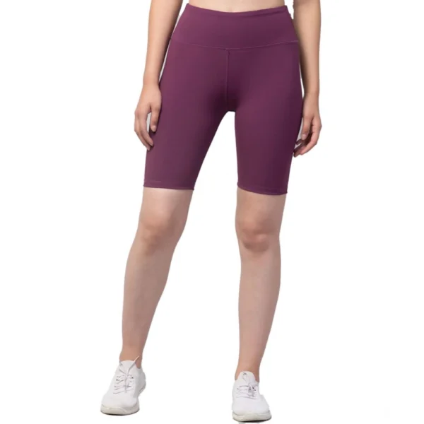 NariHaat Women's Purple High-Rise Shorts