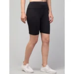 Women's High-Rise Black Shorts - Angle 5