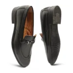 Generic Men's Casual Faux Leather Solid Slip-on Formal Shoes (Black) - Image 2