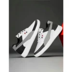 Generic Men's Casual Synthetic Solid Lace-Up Shoes (Black) - Image 2