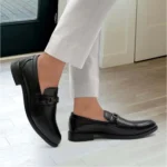 Generic Men's Casual Faux Leather Solid Slip-on Formal Shoes (Black) - Image 5