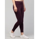 Women's Purple Ankle Tights - Angle 5