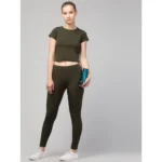 Women's Olive Tights - Angle 5