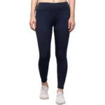 Model wearing NariHaat Navy High-Rise Tights