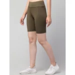 Women's Olive Shorts - Angle 2