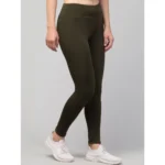 Women's Olive Tights - Angle 3
