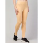 Beige Ankle Length Tights - Angle 3