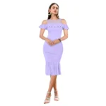 Purple Knitted Sleeveless Dress