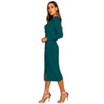 Generic Women's Knitting stretchable Round Neck Full Sleeve Dress (Morpich ) - Image 2