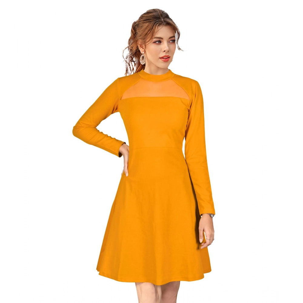 54163248228_34f811089c_o_d-1000x1000-1.webp Yellow Knitted Round Neck Full Sleeve Dress