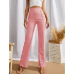 Model wearing NariHaat Peach Regular Fit Trousers